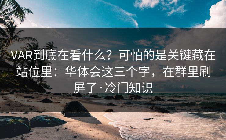 VAR到底在看什么？可怕的是关键藏在站位里：华体会这三个字，在群里刷屏了·冷门知识